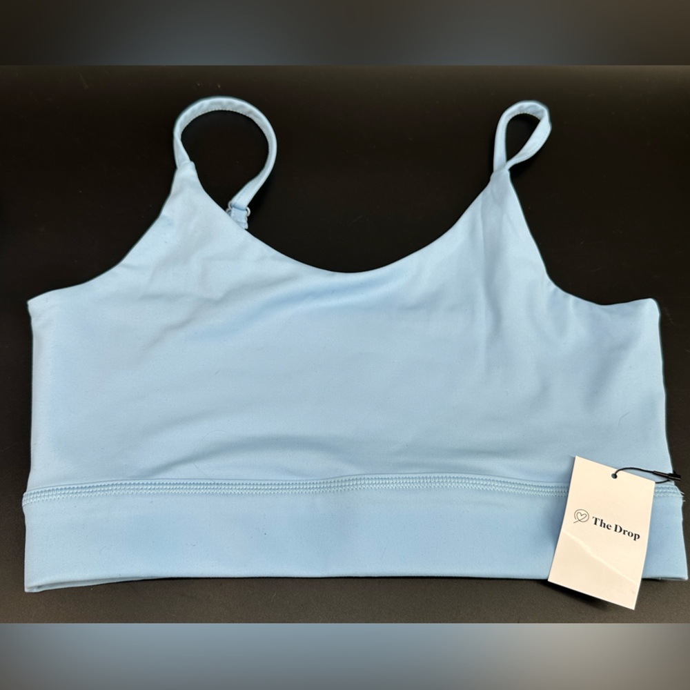 The Drop Women's Bryce Stretch‎ Blissful Bralette Sky Blue Sz large